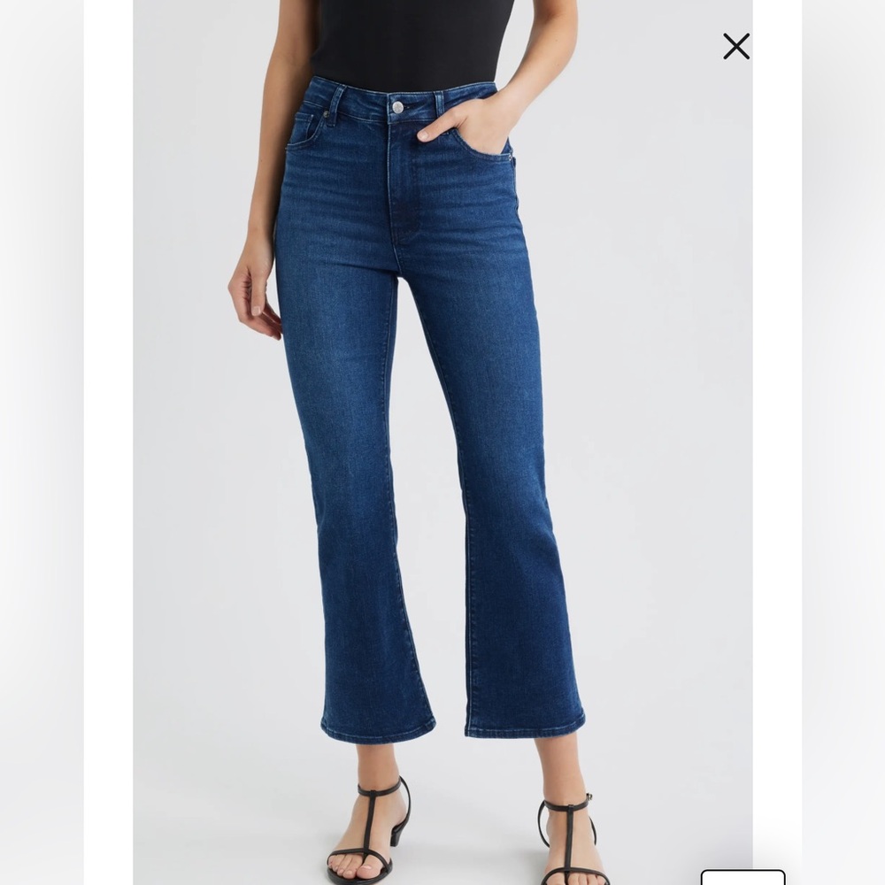 Frame Denim Dark Blue Le High Flare Cropped Jeans size 32